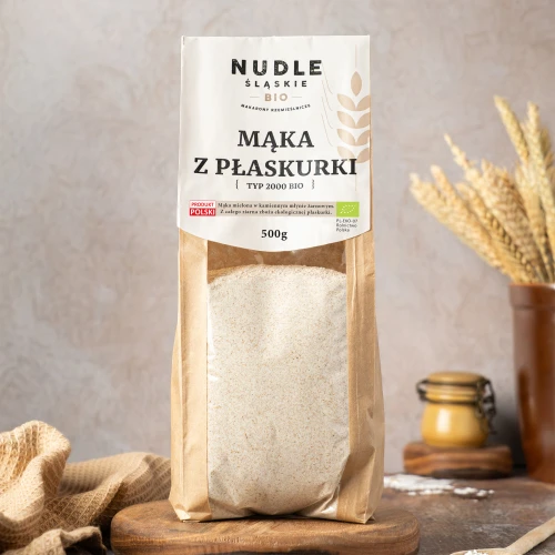 Mąka Z PŁASKURKI typ 2000 500g BIO